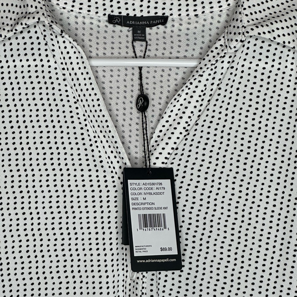 Adrianna Papell Monochrome Patterned Men's Shirt - Picture 2 of 2